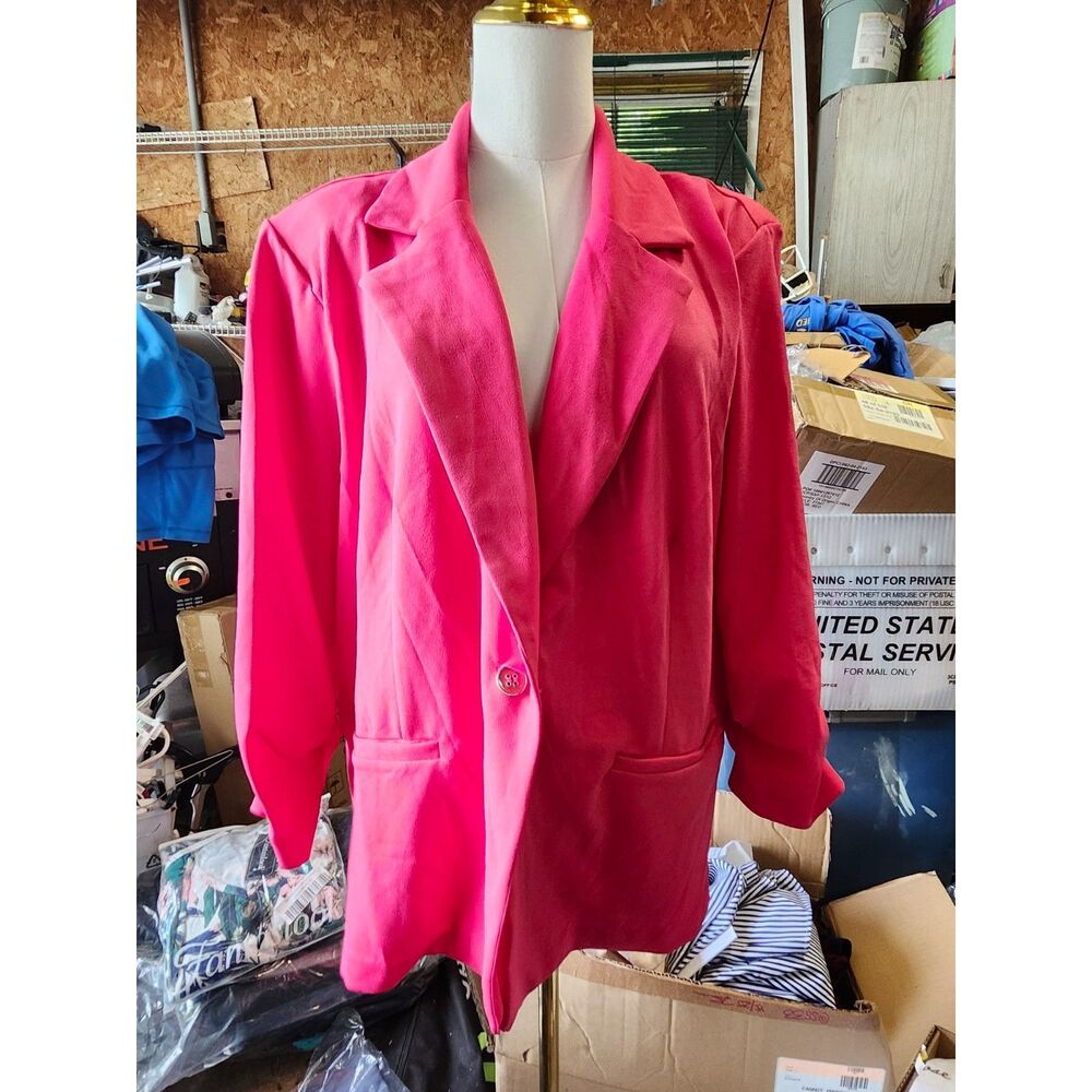 NY Collection Hot Pink Blazer Jacket – Women’s Size 3XL